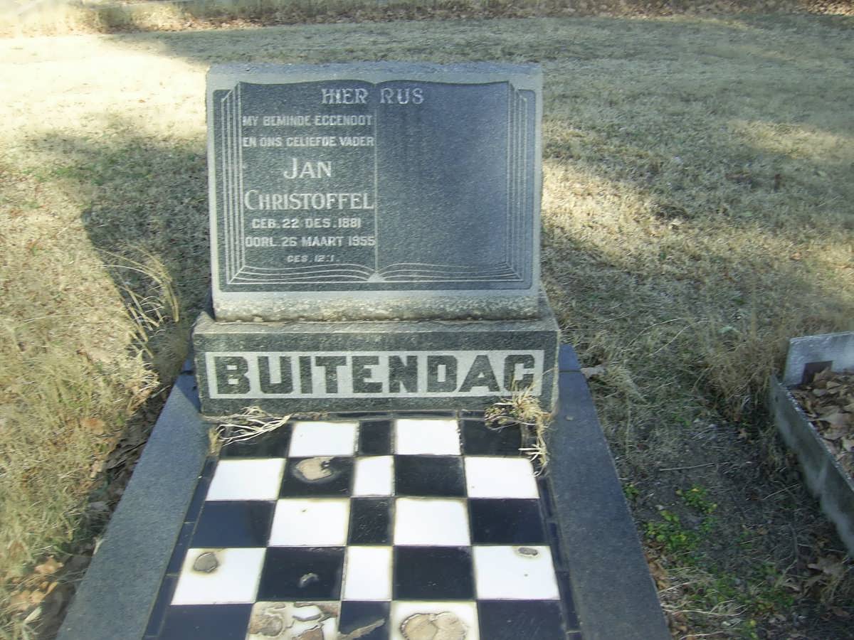 BUITENDAG Jan Christoffel 1881-1955