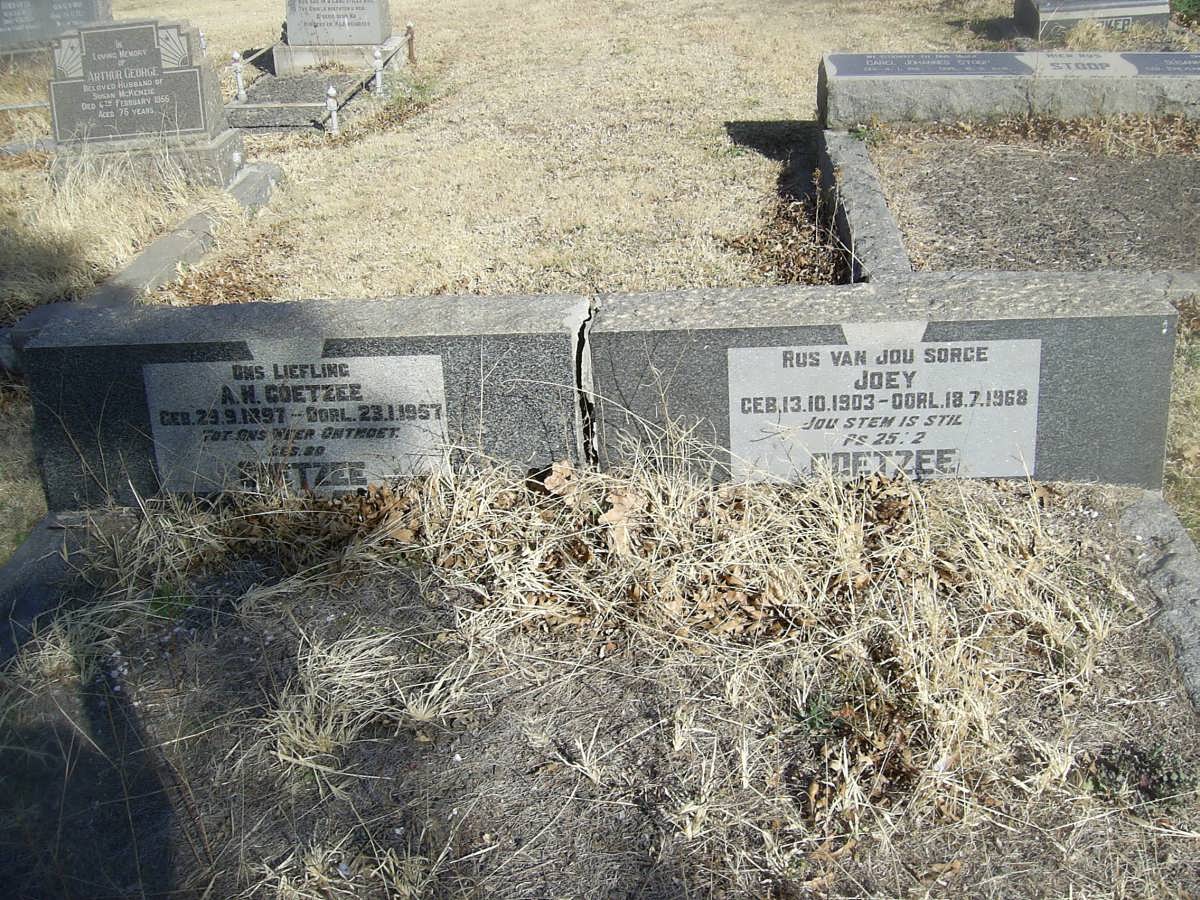 COETZEE A.N. 1897-1957 &amp; Joey 1903-1968