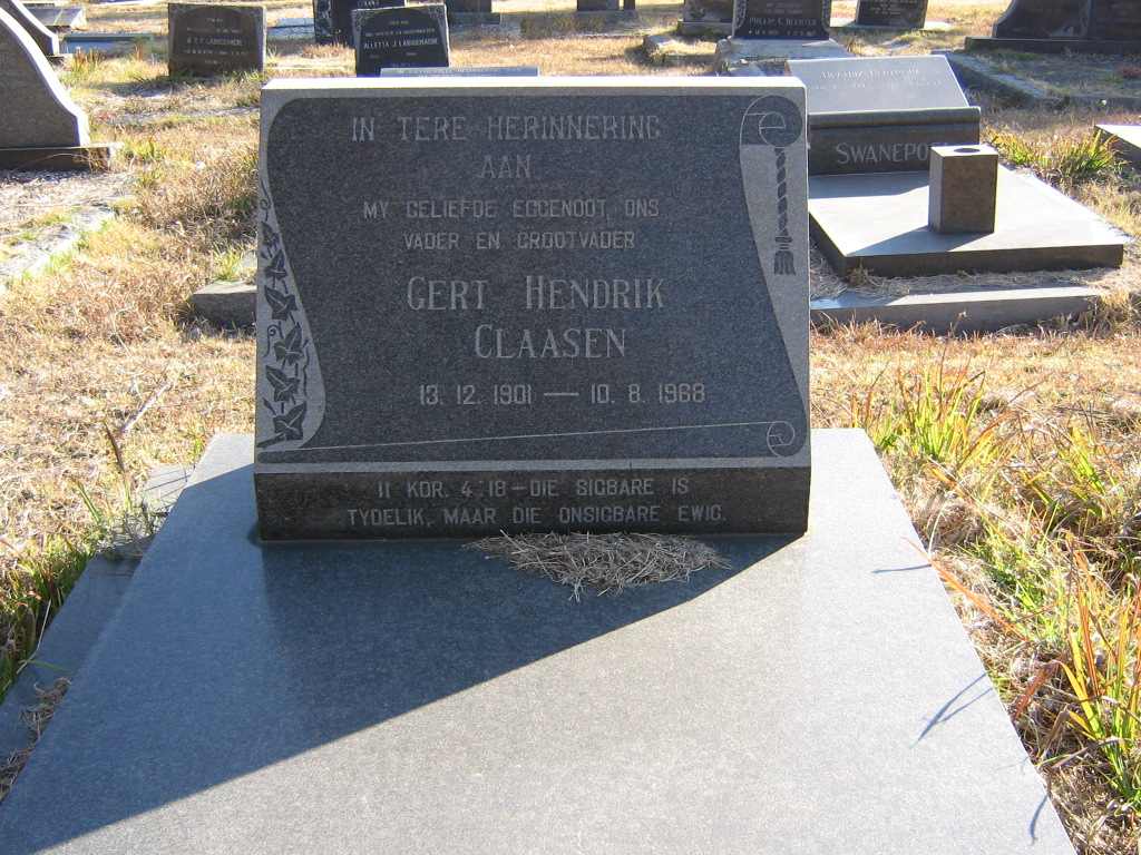 CLAASEN Gert Hendrik 1901-1968