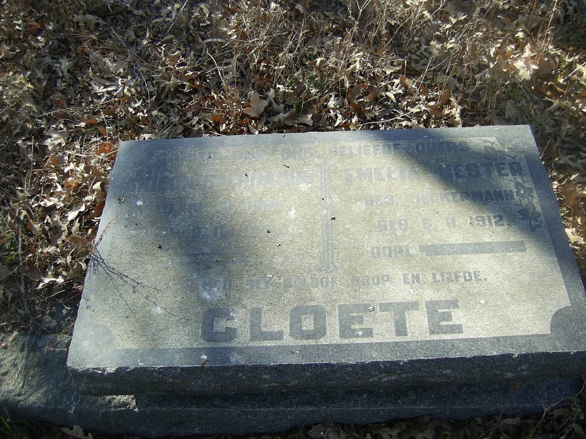 CLOETE Gideon Stephanus &amp; Emelia Hester UECKERMANN 1912-