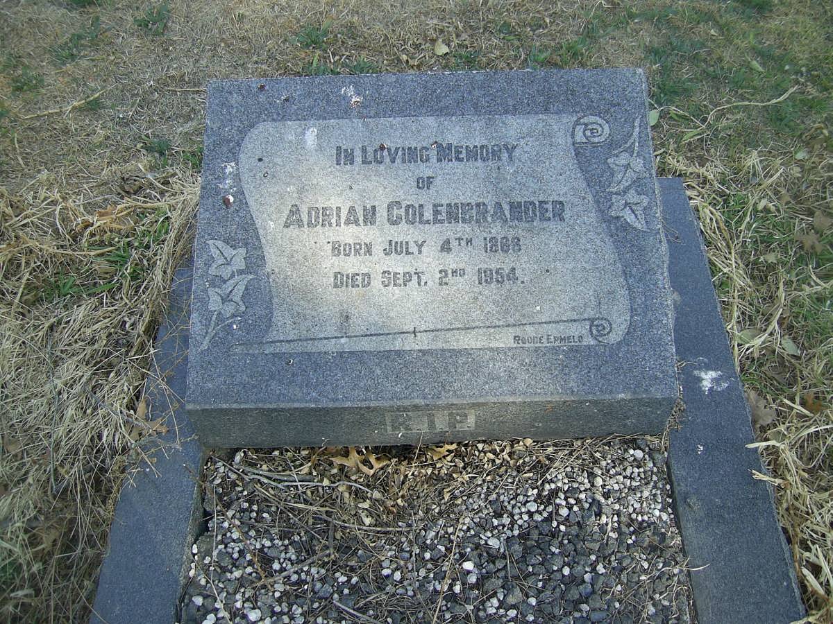 COLENBRANDER Adrian 1866-1954