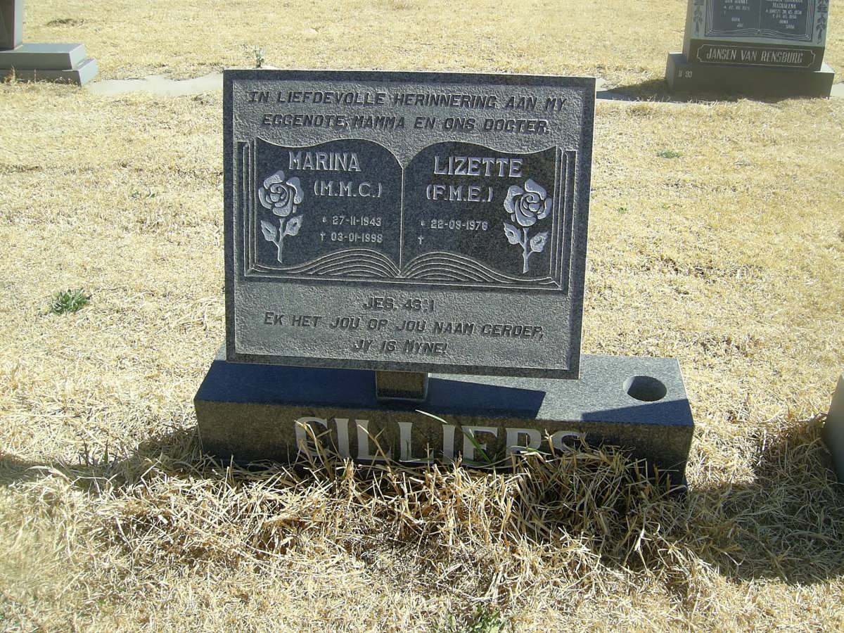 CILLIERS M.M.C. 1943-1998 :: CILLIERS F.M.E. 1978-