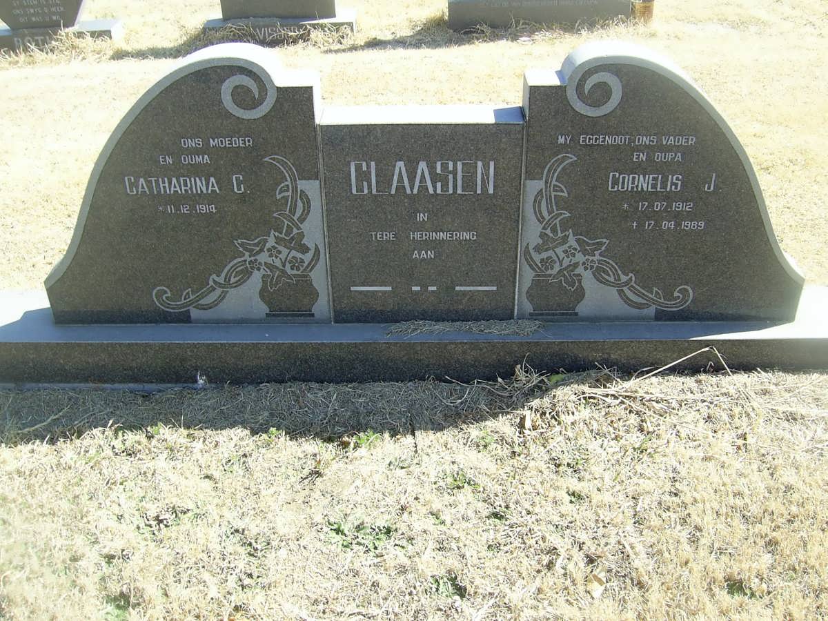 CLAASEN Cornelis J. 1912-1989 &amp; Catharina G. 1914-
