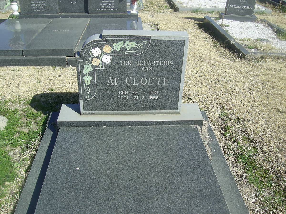 CLOETE At 1919-1988