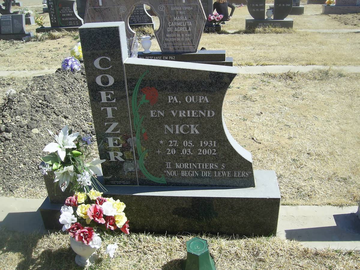 COETZER Nick 1931-2002