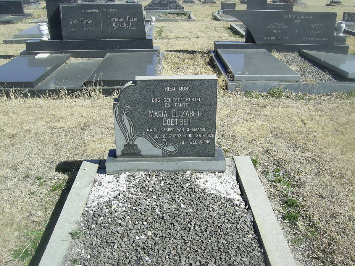 COETSER Maria Elizabeth 1892-1976