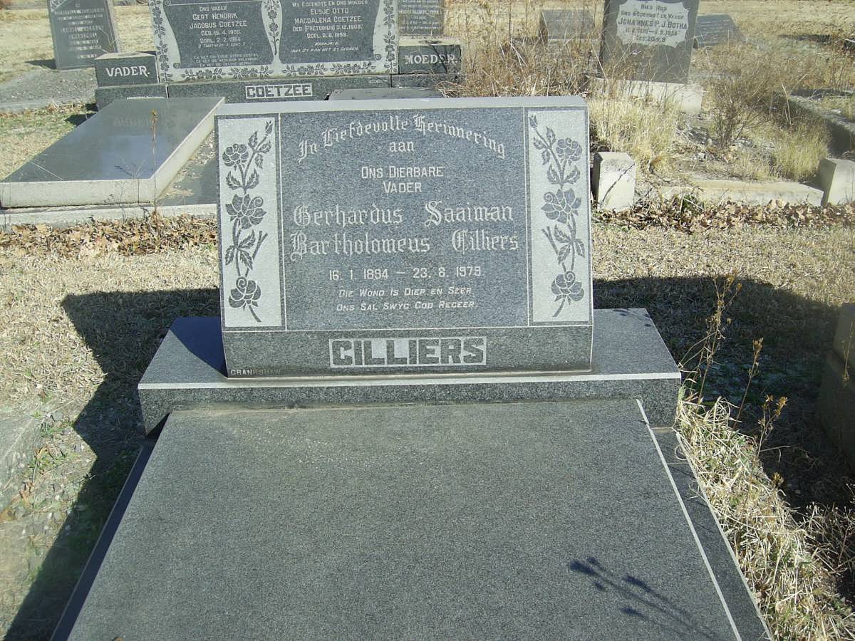 CILLIERS Gerhardus Saaiman Bartholomeus 1894-1979