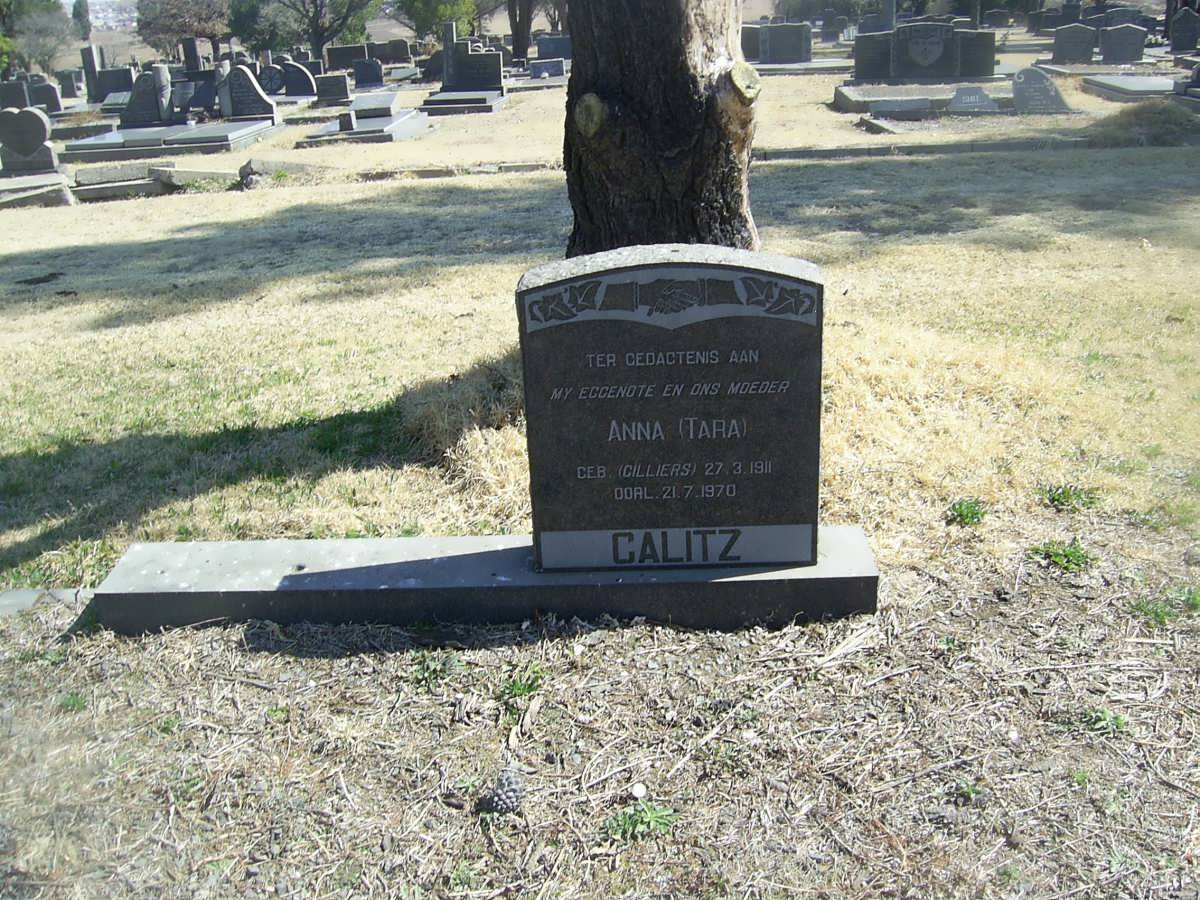 CALITZ Anna nee CILLIERS 1911-1970