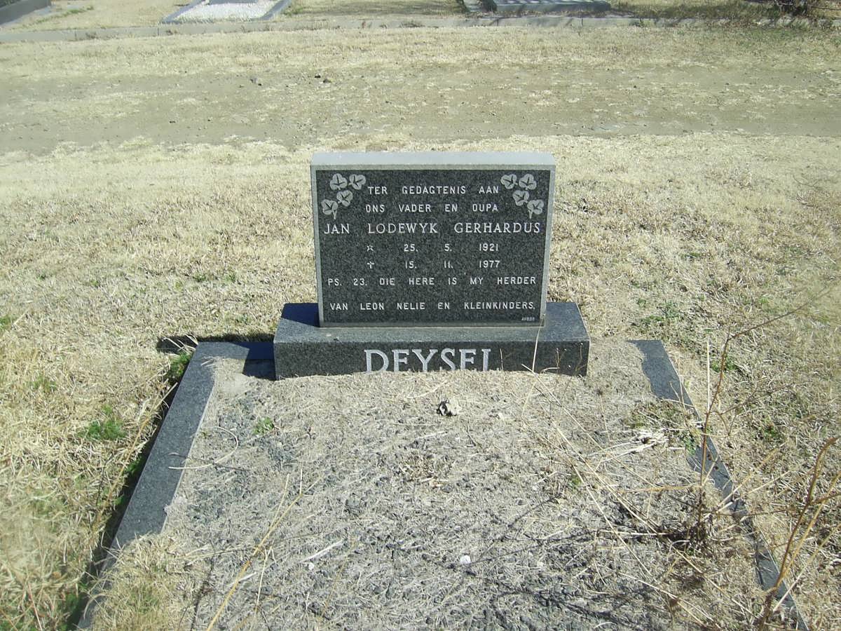 DEYSEL Jan Lodewyk Gerhardus 1921-1977