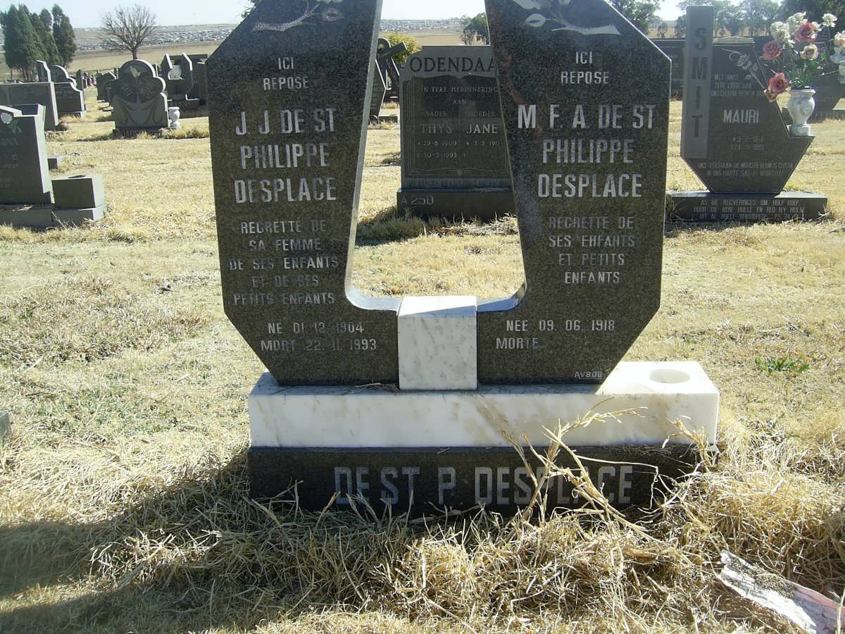 DESPLACE J.J. De St. Philippe 1904-1993 &amp; M.F. 1918-