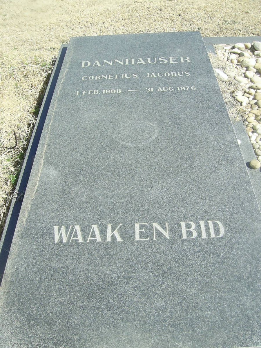 DANNHAUSER Cornelius Jacobus 1908-1976
