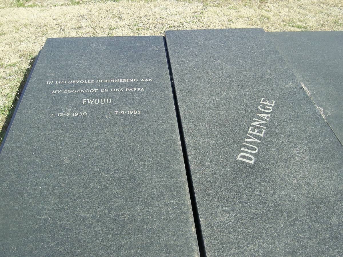 DUVENAGE Ewoud 1930-1982