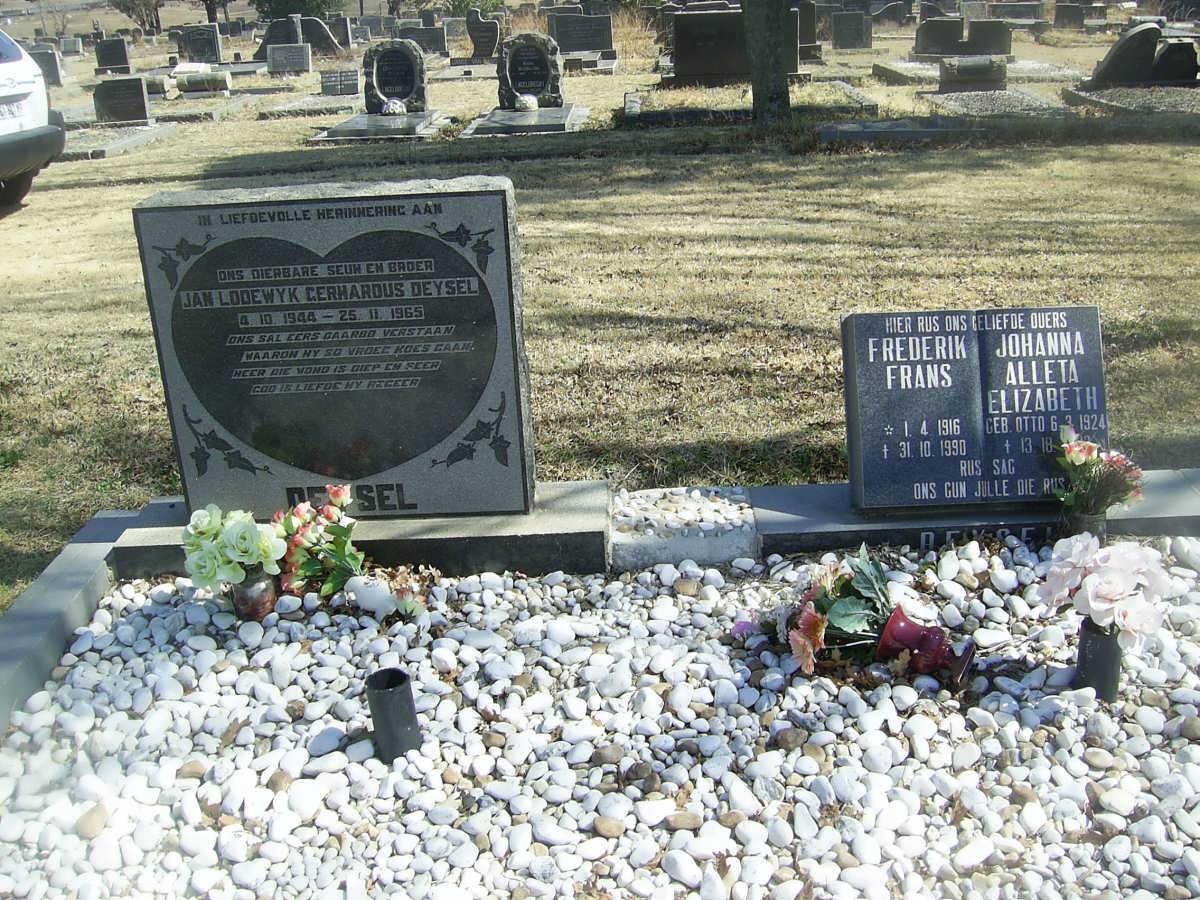 DEYSEL Frederik Frans 1916-1990 &amp; Johanna Alleta Elizabeth OTTO 1924- :: DEYSEL Jan Lodewyk Gerhardus 1944-1965
