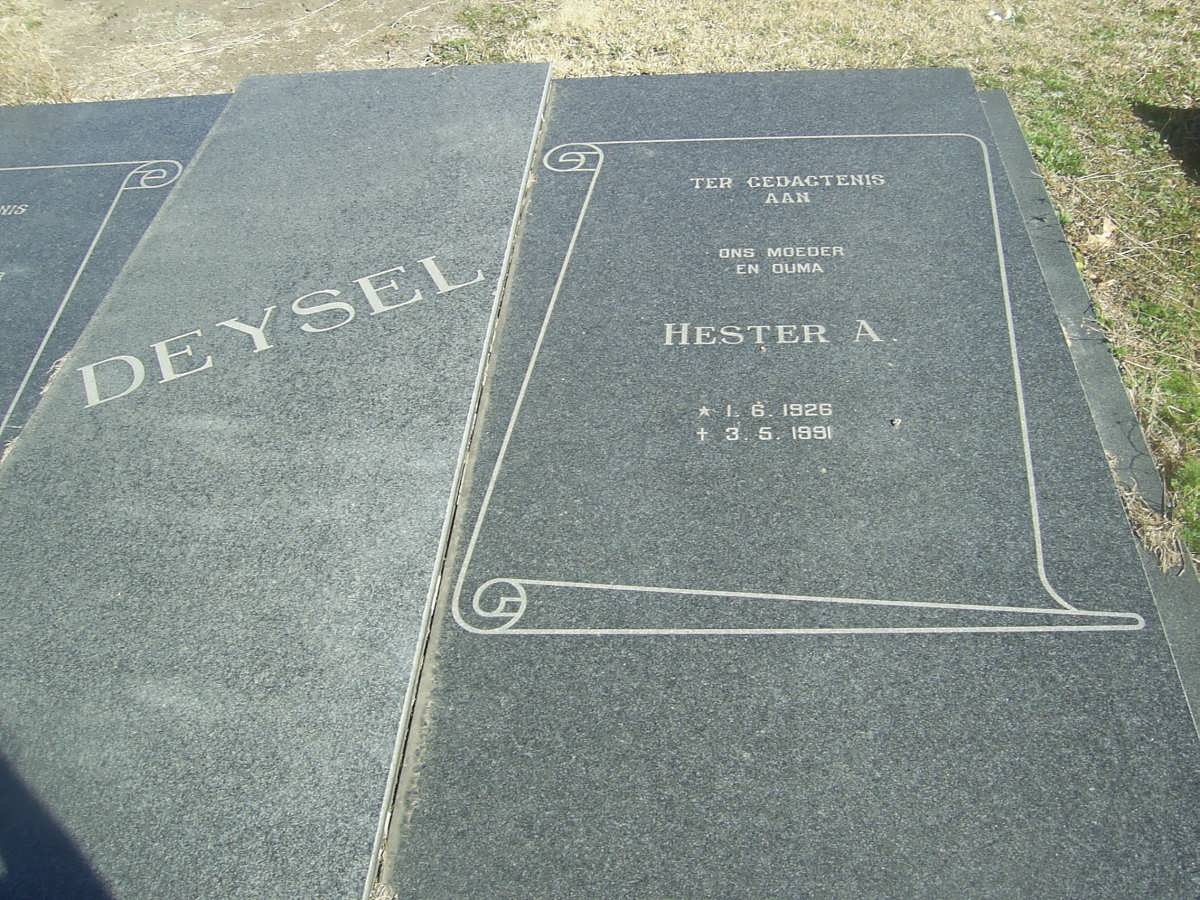 DEYSEL Hester A. 1926-1991