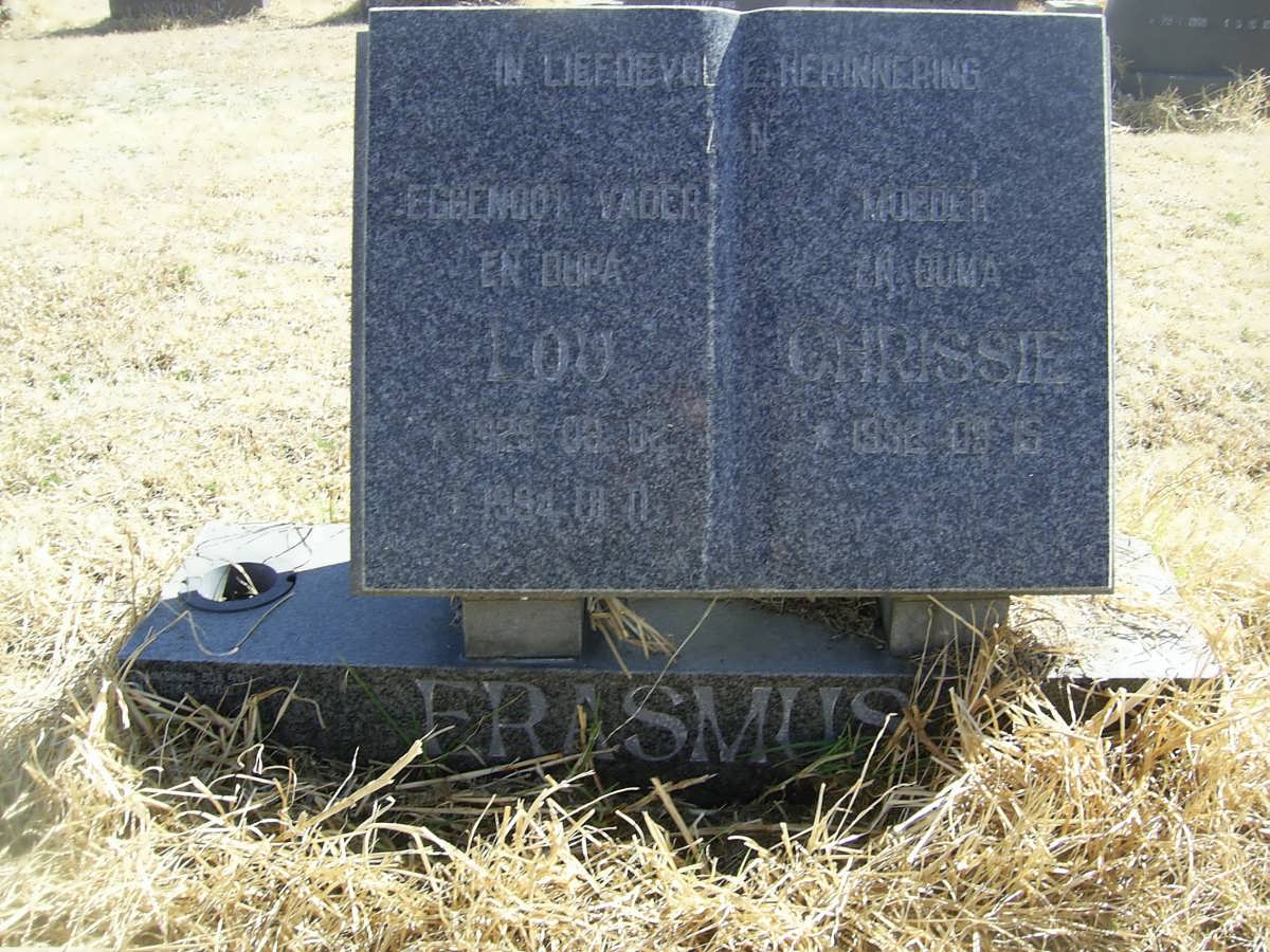 ERASMUS Lou 1929-1994 &amp; Chrissie 1932-