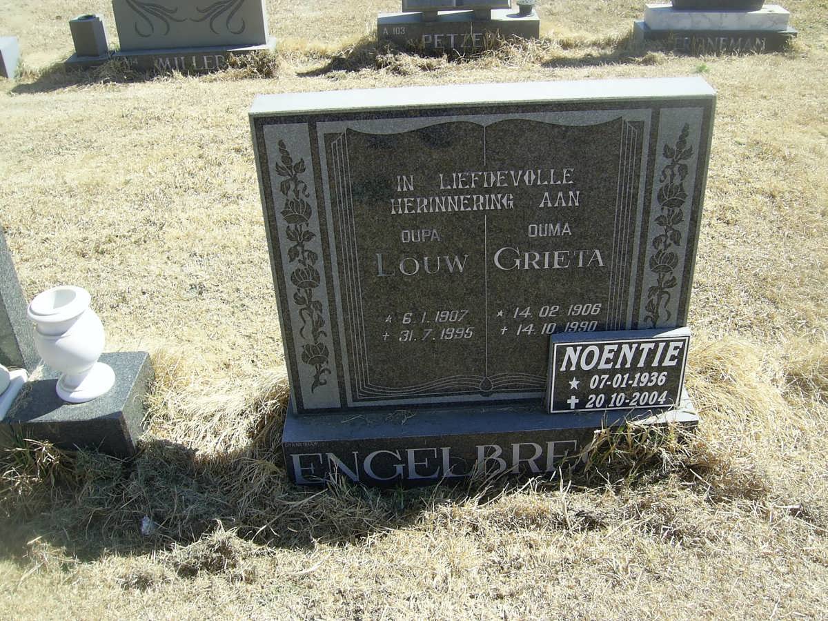 ENGELBRECHT Louw 1907-1995 &amp; Grieta 1906-1990 :: ENGELBRECHT Noentie 1936-2004