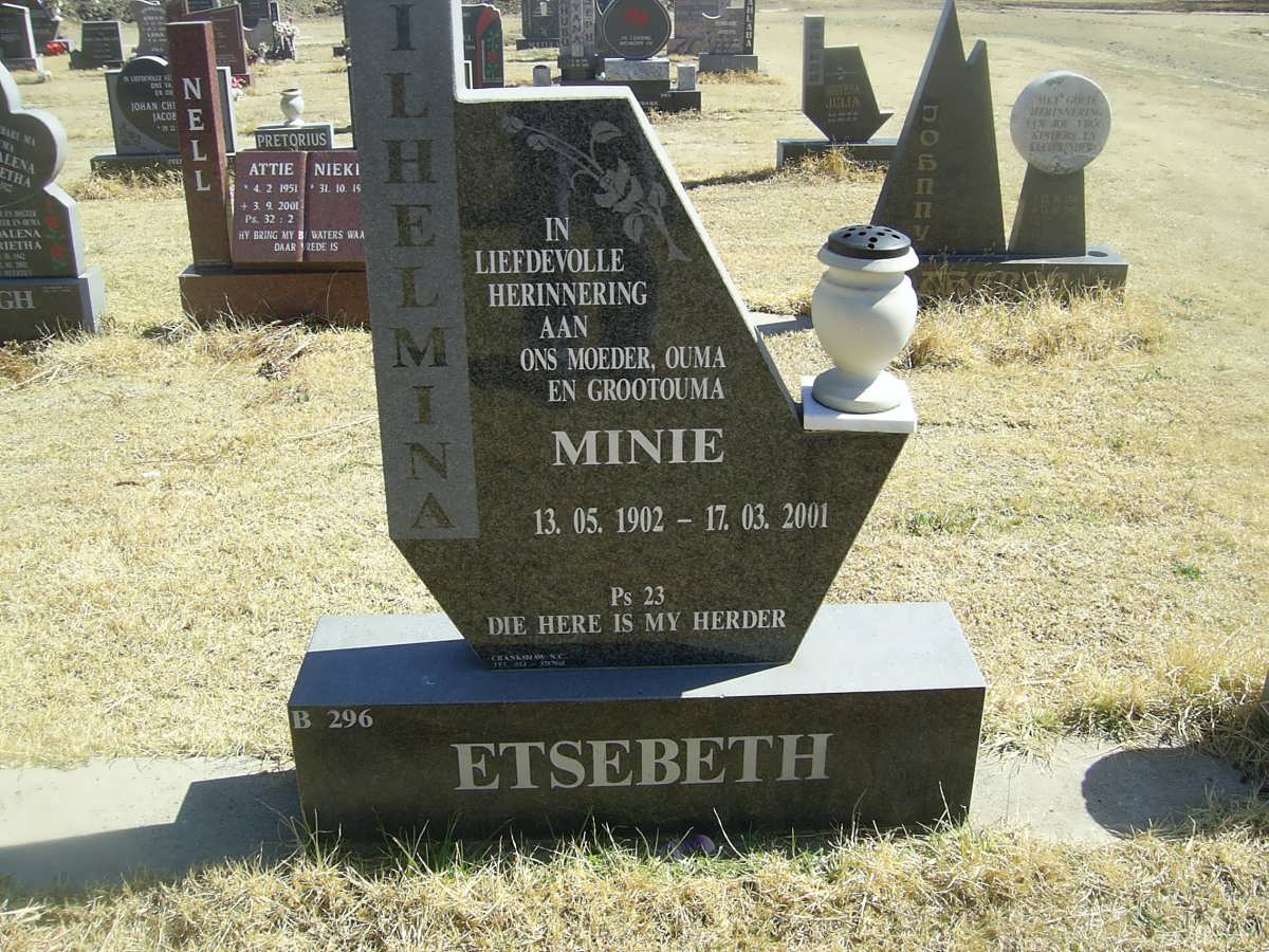 ETSEBETH Wilhelmina 1902-2001