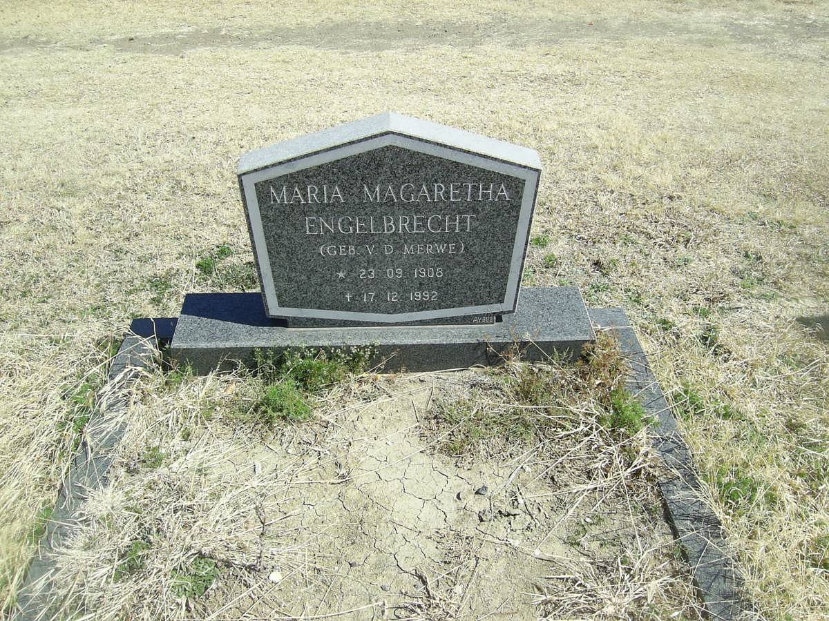 ENGELBRECHT Maria Magaretha nee V.D. MERWE 1908-1992