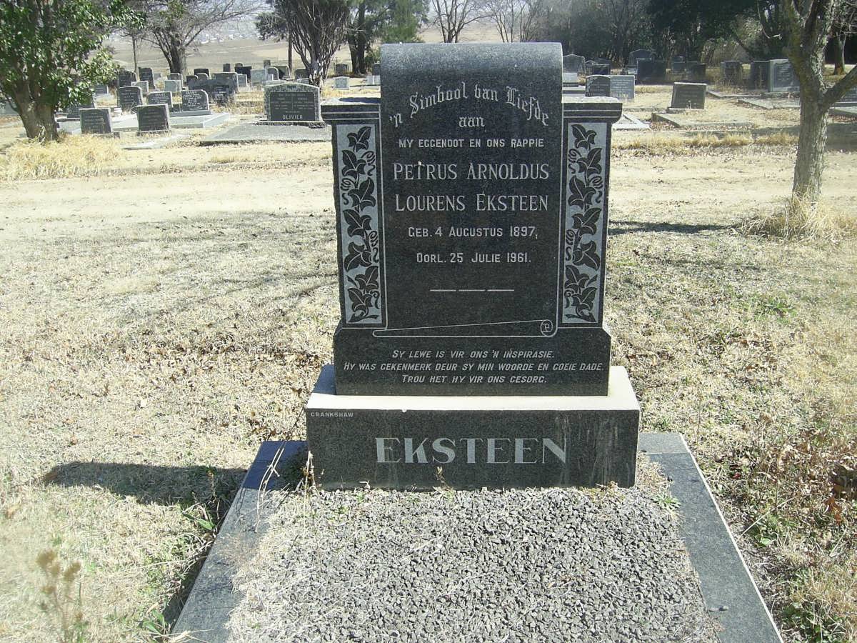 EKSTEEN Petrus Arnoldus Lourens 1897-1961
