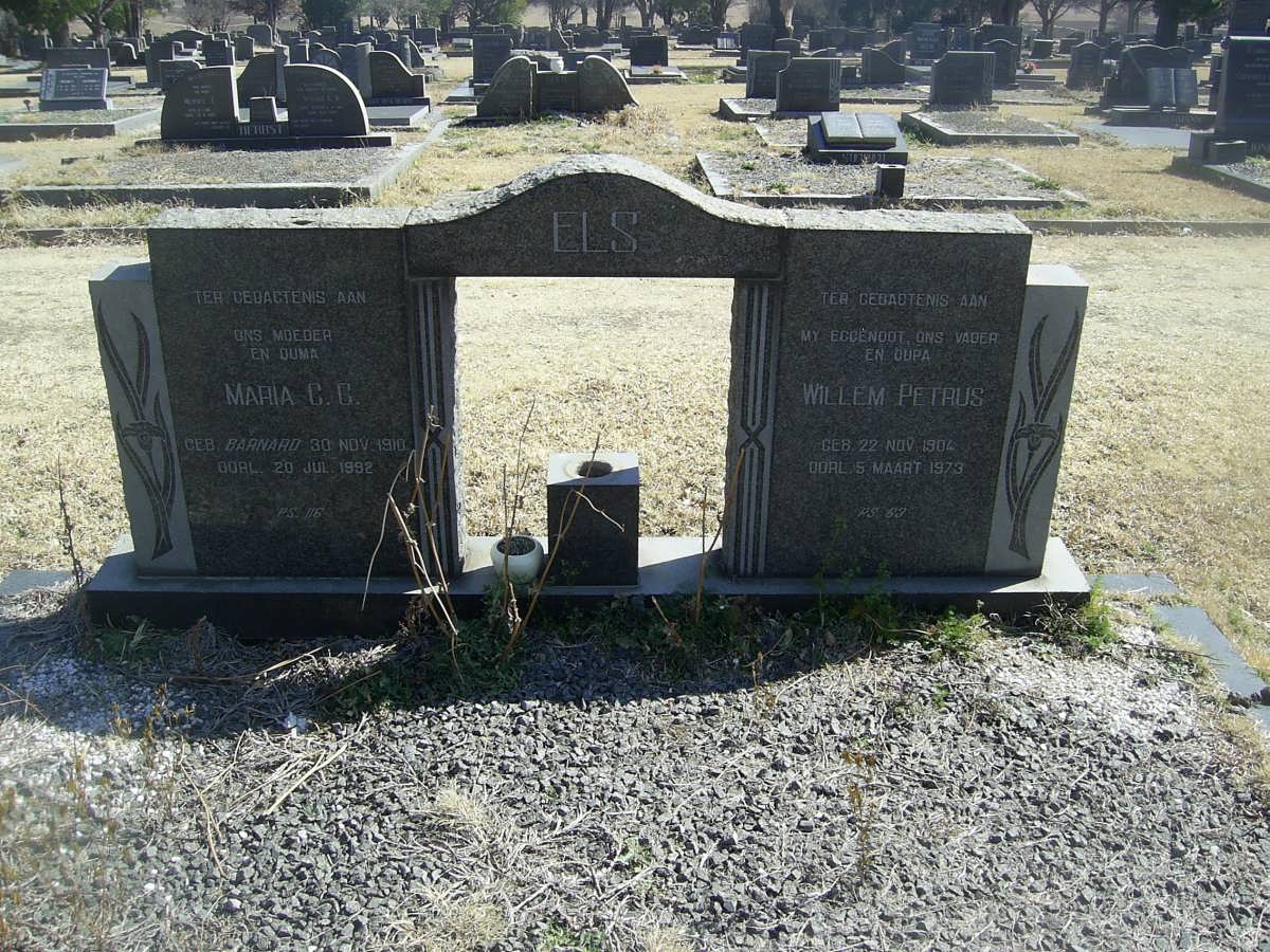 ELS Willem Petrus 1904-1973 &amp; Maria C.C. BARNARD 1910-1992