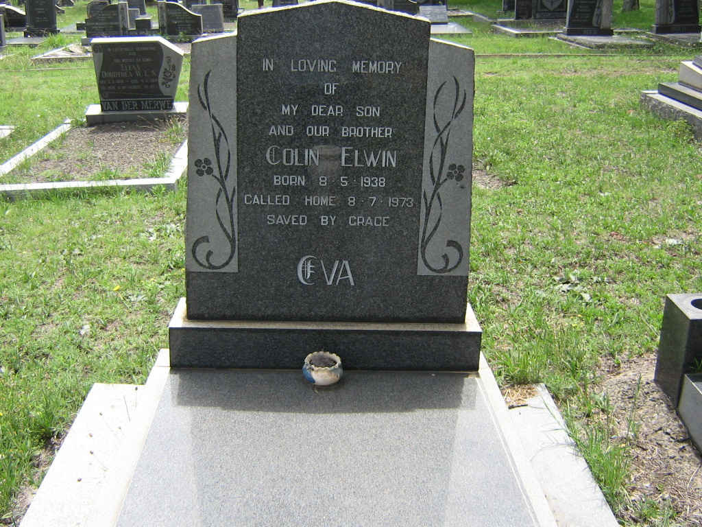EVA Colin Elwin 1938-1973