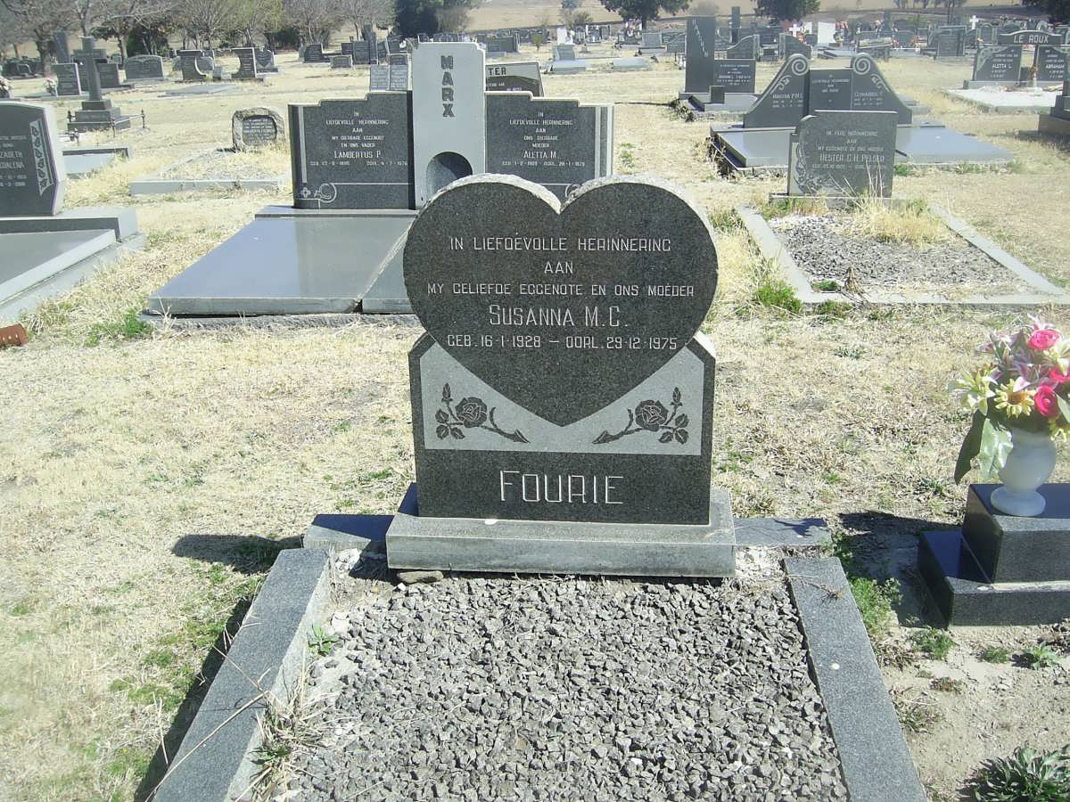FOURIE Susanna M.C. 1928-1975