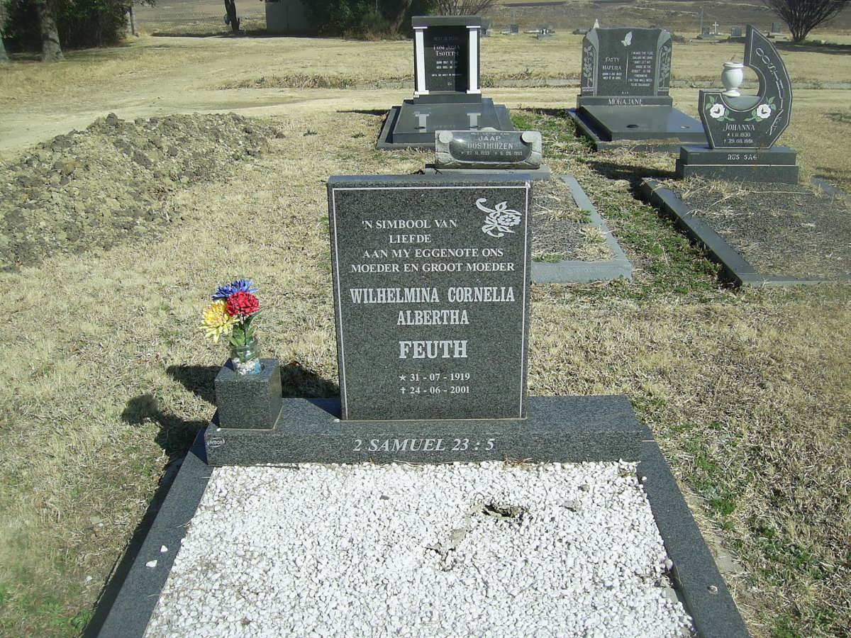 FEUTH Wilhelmina Cornelia Albertha 1919-2001