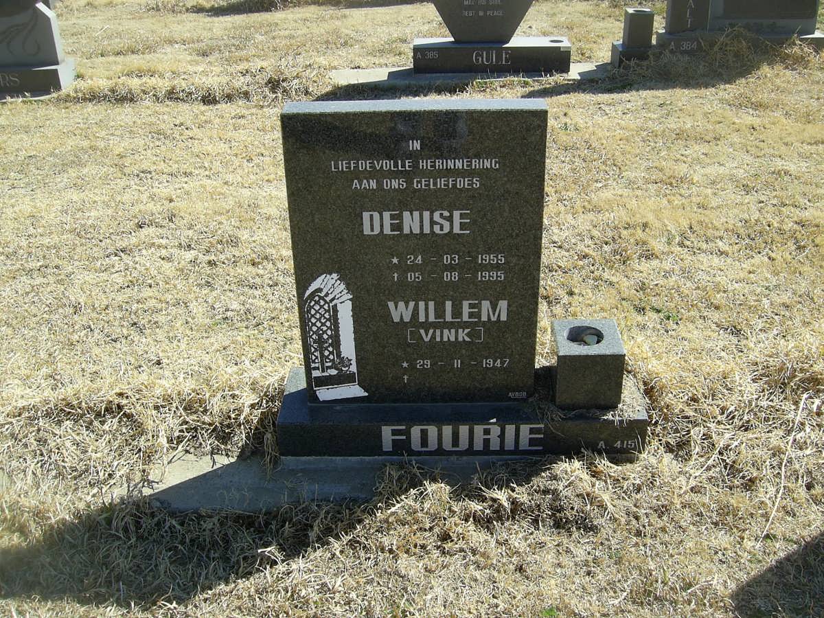 FOURIE Willem 1947- &amp; Denise 1955-1995