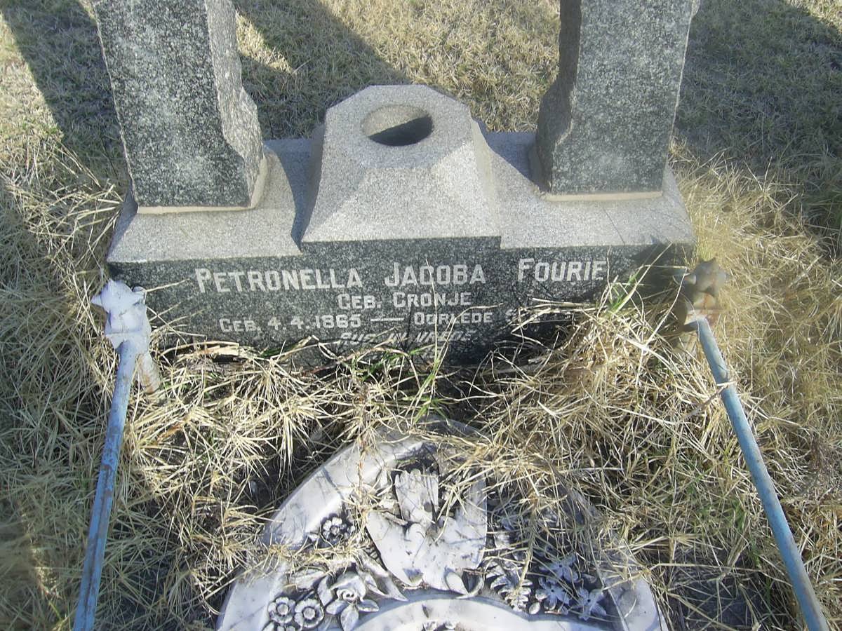 FOURIE Petronella Jacoba nee CRONJE 1865-