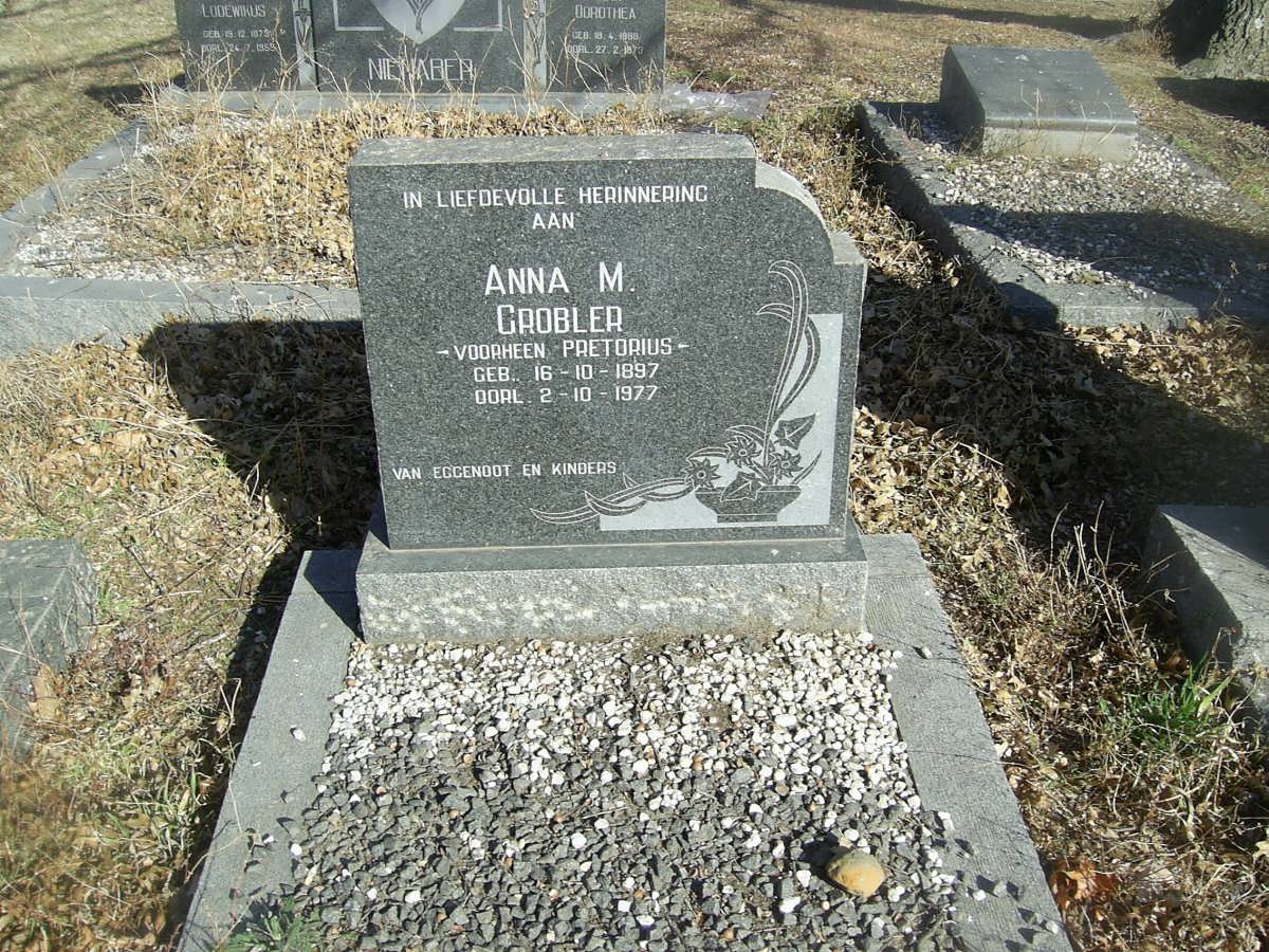 GROBLER Anna M. nee PRETORIUS 1897-1977