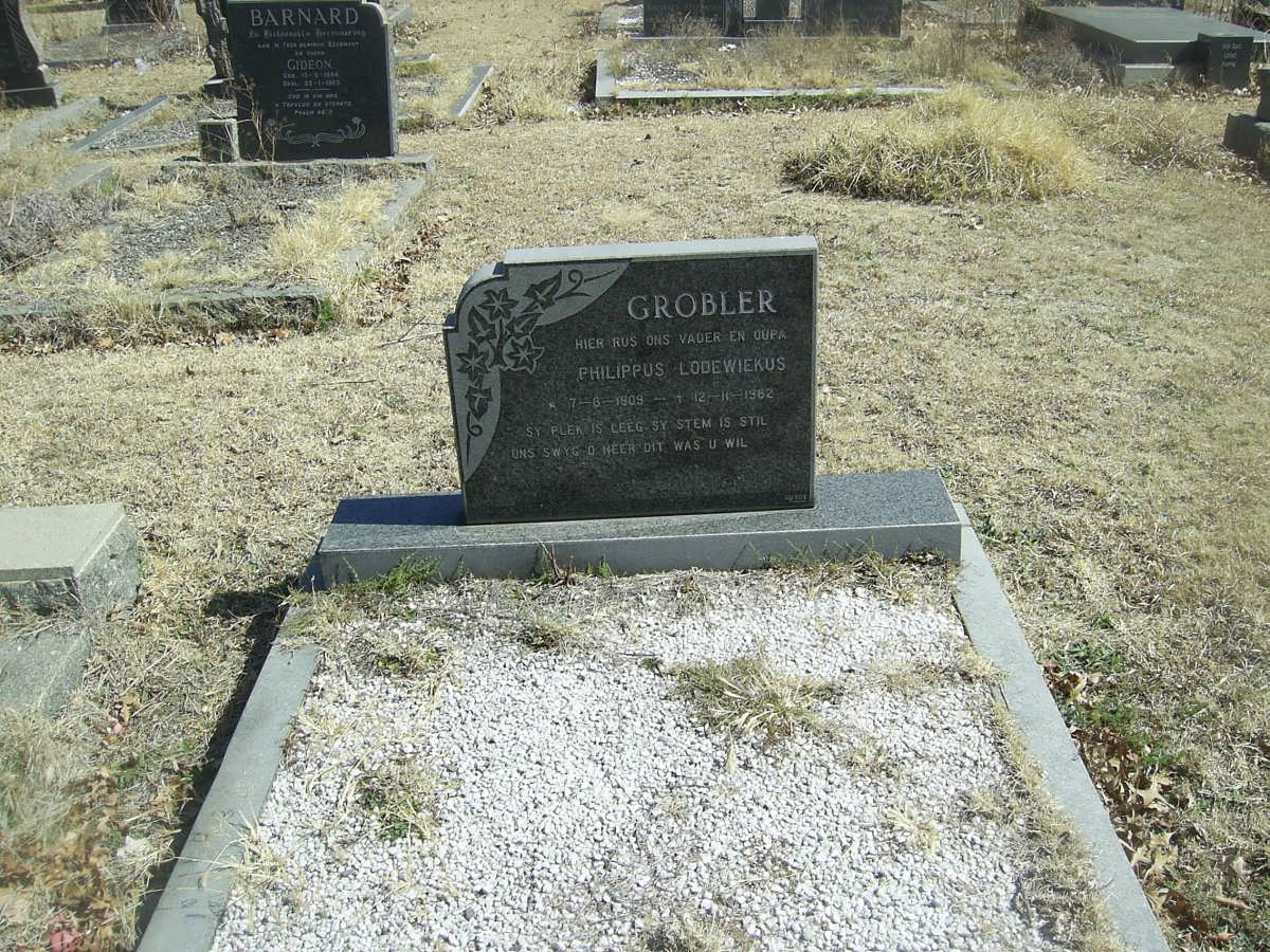 GROBLER Philippus Lodewiekus 1909-1962