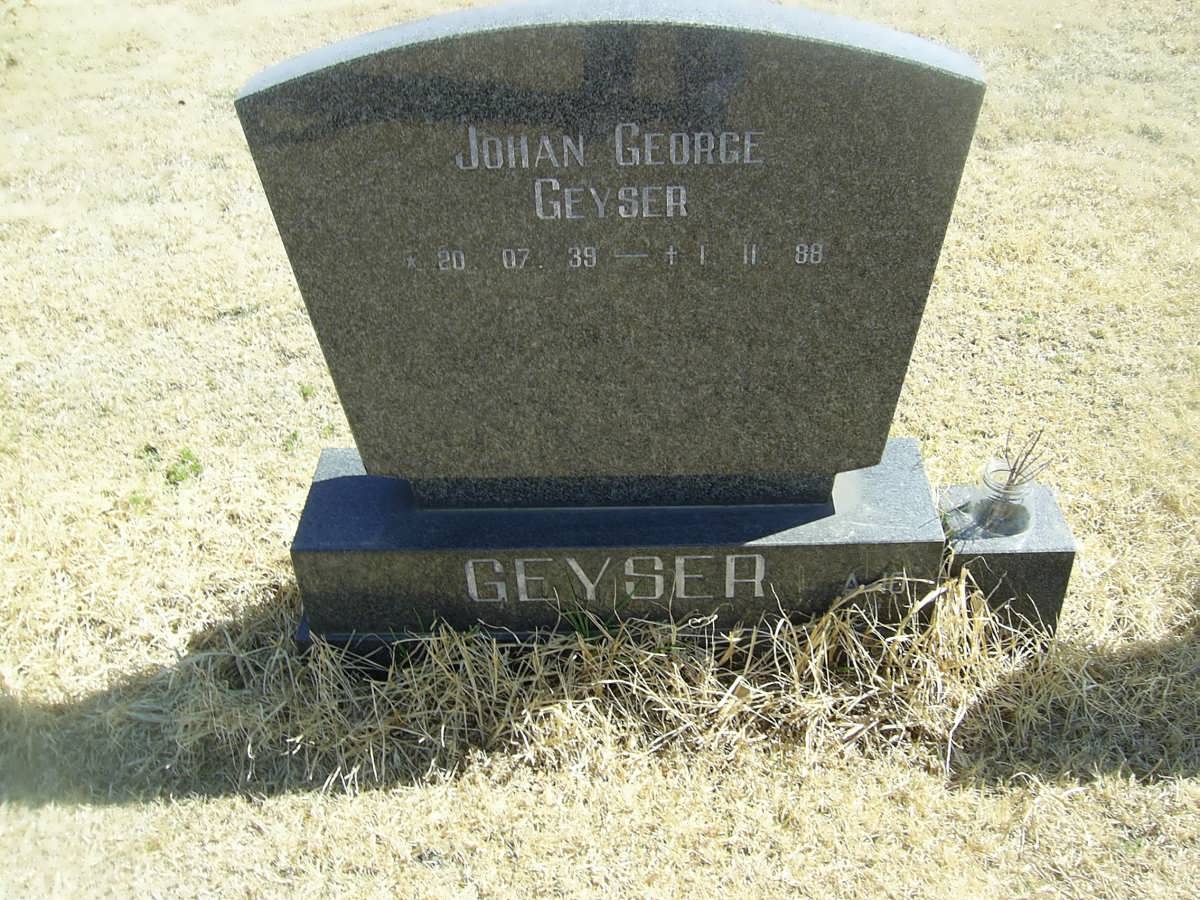 GEYSER Johan George 1939-1988