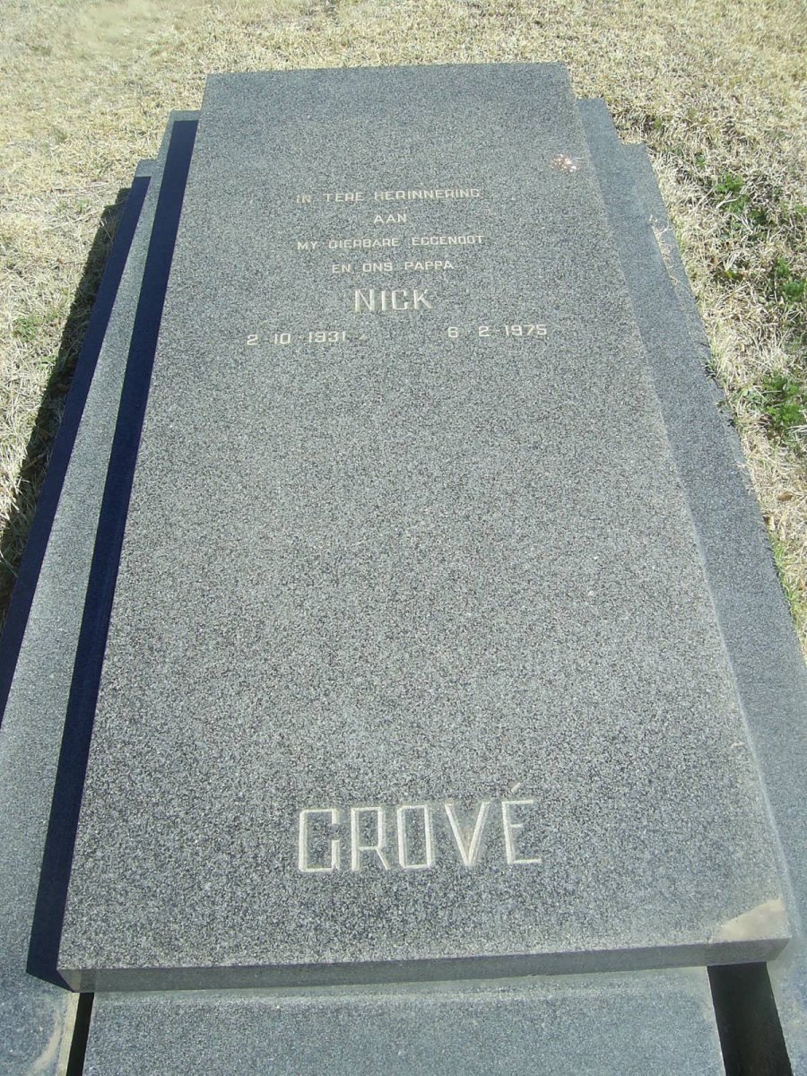 GROVE  Nick 1931-1975