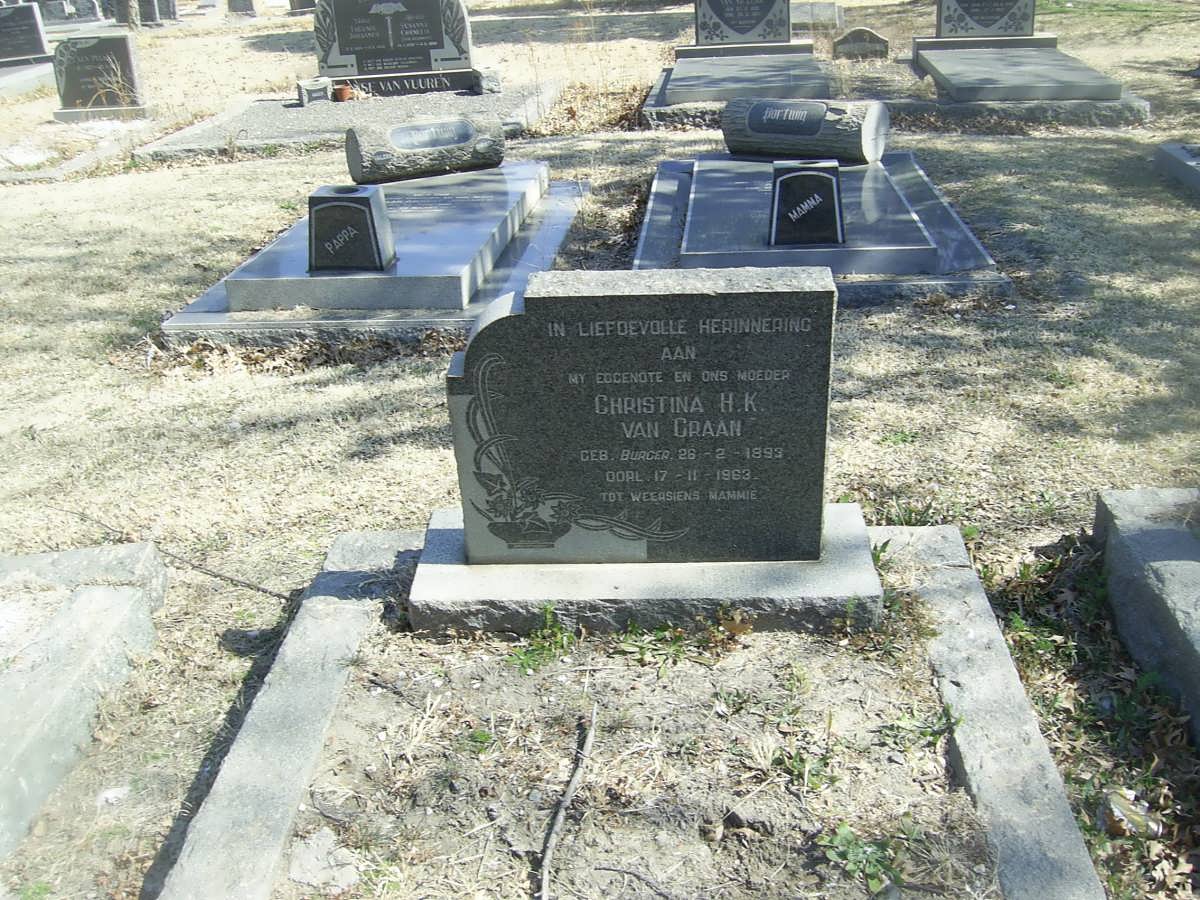 GRAAN Christina H.K., van nee BURGER 1892-1963
