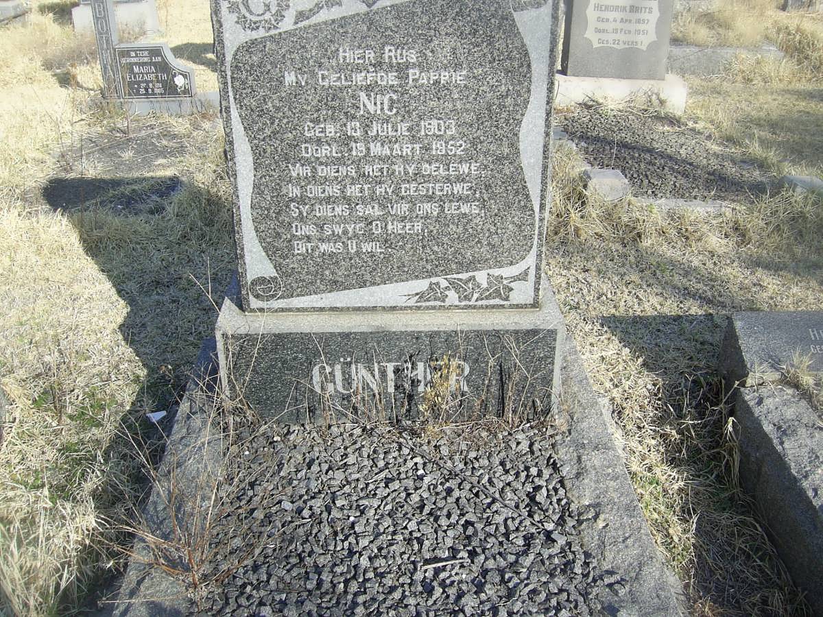 GUNTHER Nic 1903-1952