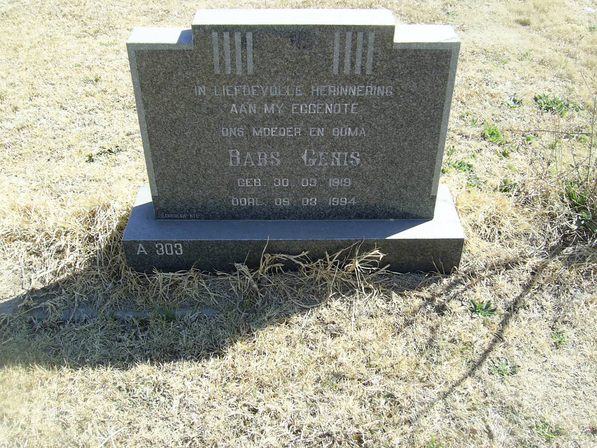 GENIS Babs 1919-1994