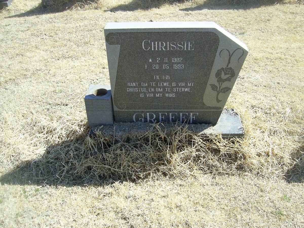 GREEFF Chrissie 1902-1993