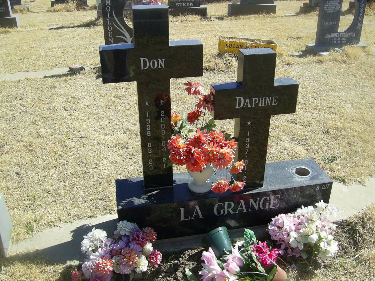 GRANGE Don, la 1936-2000 &amp; Daphne 1937-