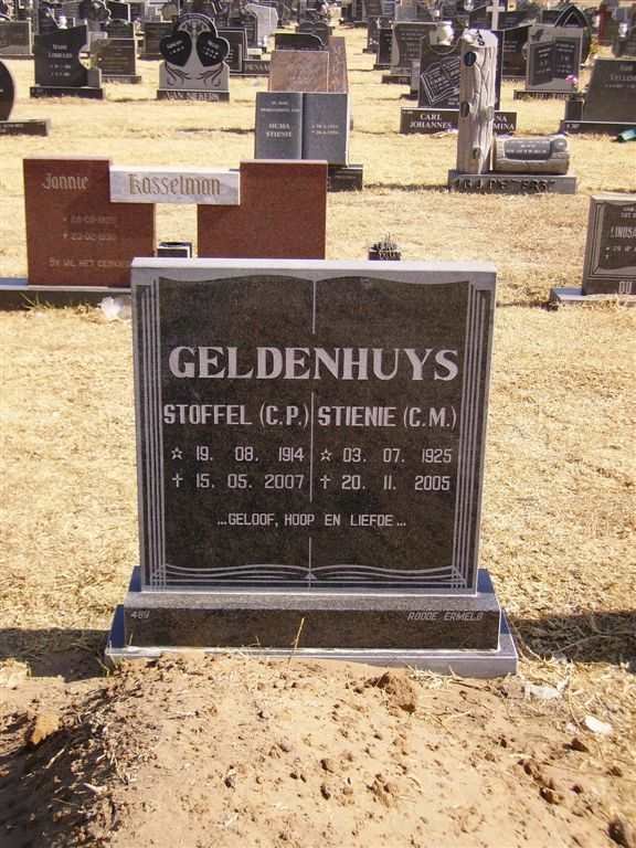 GELDENHUYS C.P. 1914-2007 &amp; C.M. 1925-2005