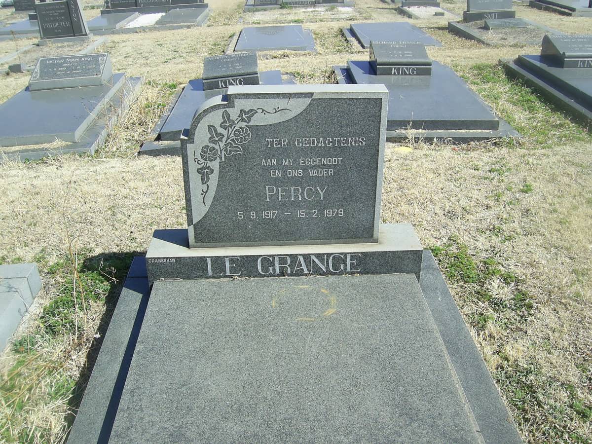 GRANGE Percy, le 1917-1979