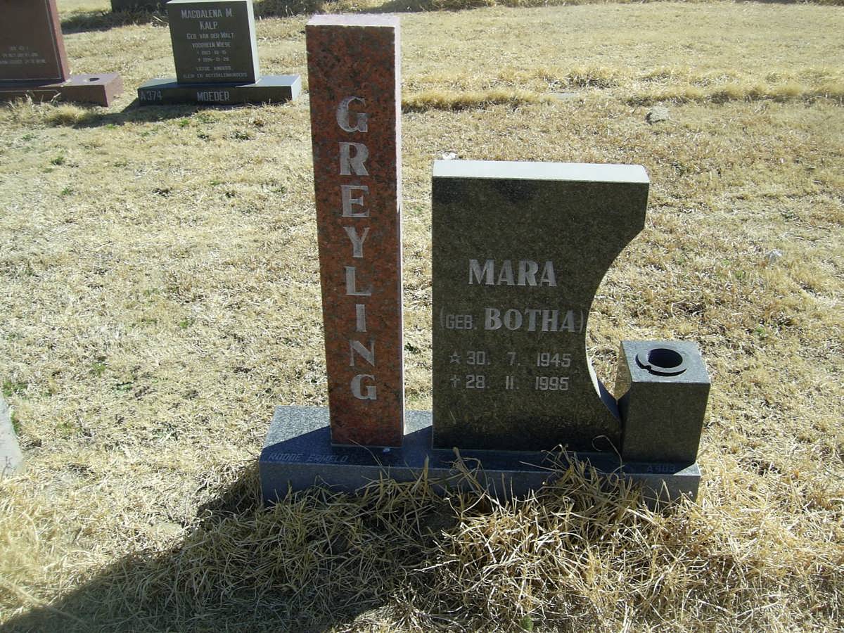 GREYLING Mara nee BOTHA 1945-1995