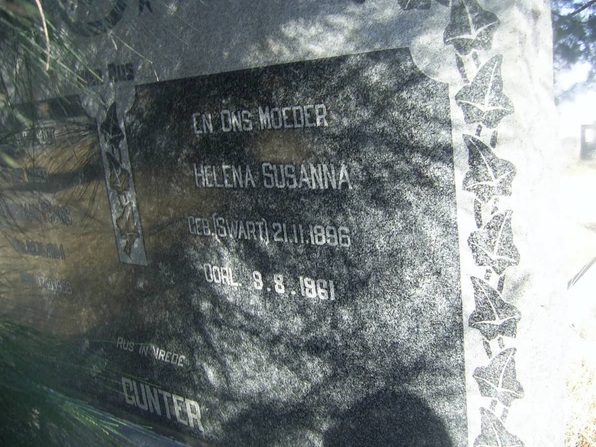 GUNTER Helena Susanna nee SWART 1896-1961