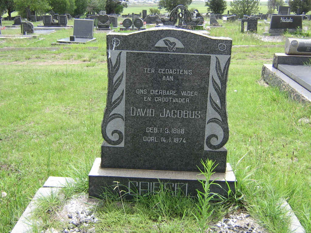 GRIESEL David Jacobus 1888-1974
