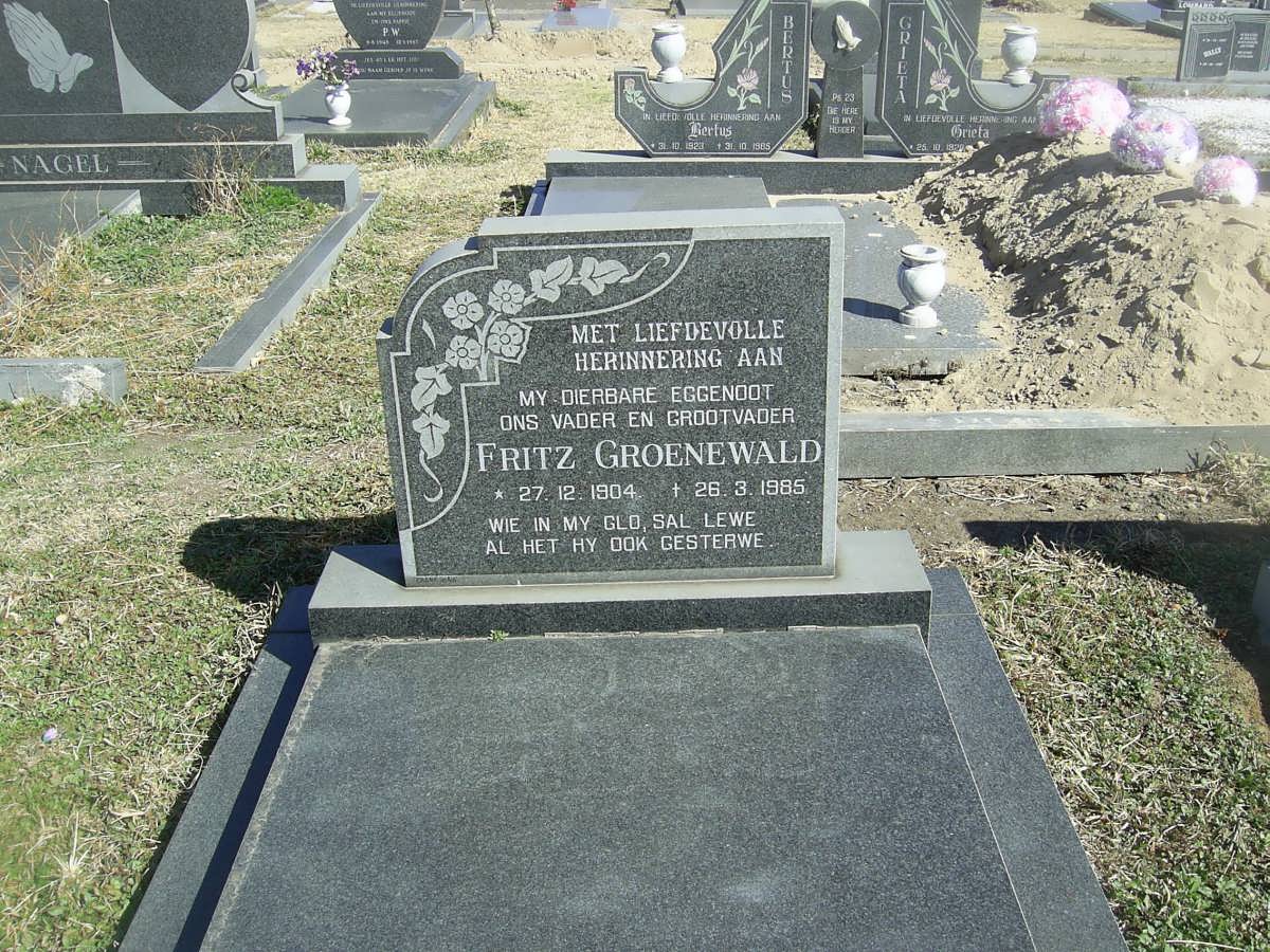 GROENEWALD Fritz 1904-1985