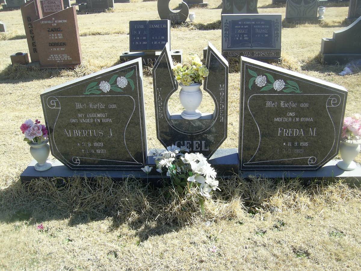 GEEL Albertus J. 1909-1993 &amp; Freda M. 1916-1999
