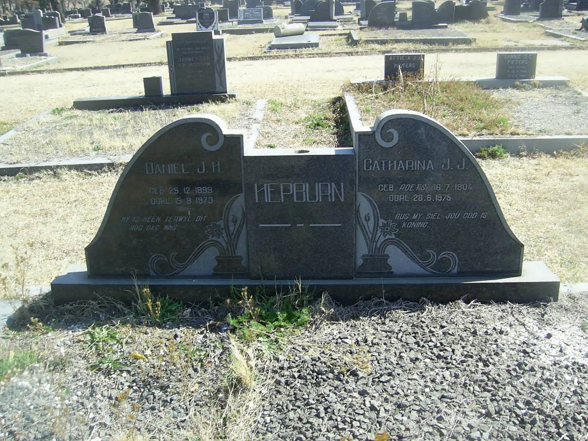 HEPBURN Daniel J.H. 1899-1973 &amp; Catharina J.J. ROETS 1904-1975