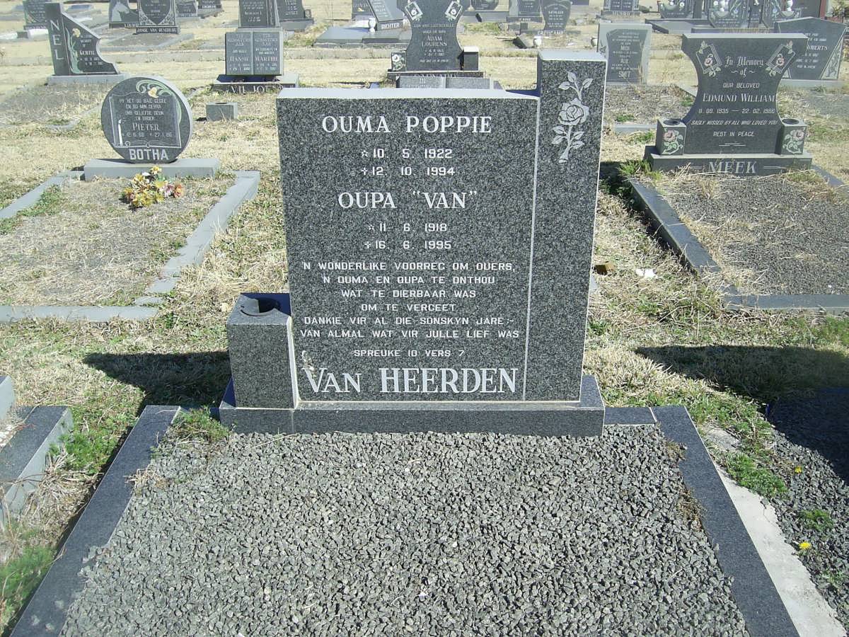 HEERDEN Van, van 1918-1995 &amp; Poppie 1922-1994