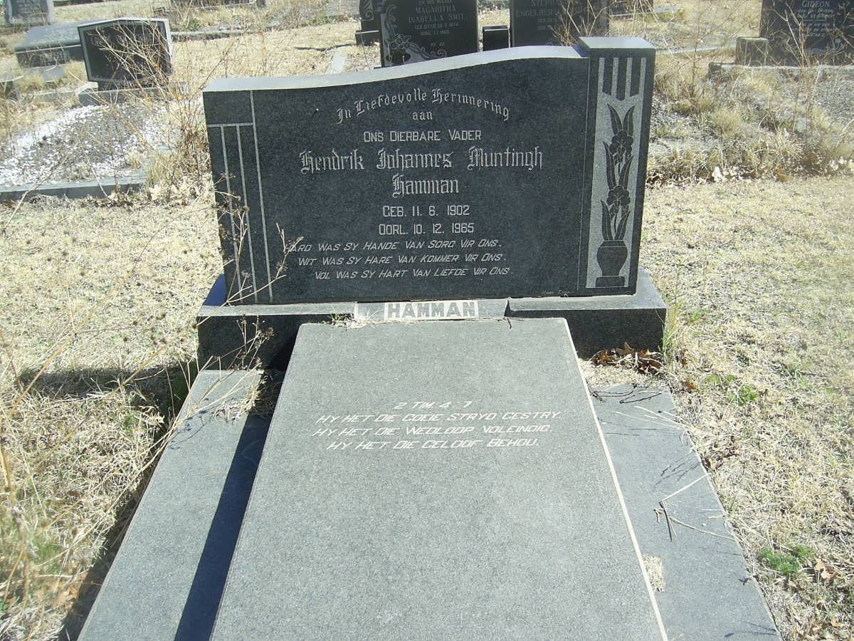 HAMMAN Hendrik Johannes Muntingh 1902-1985