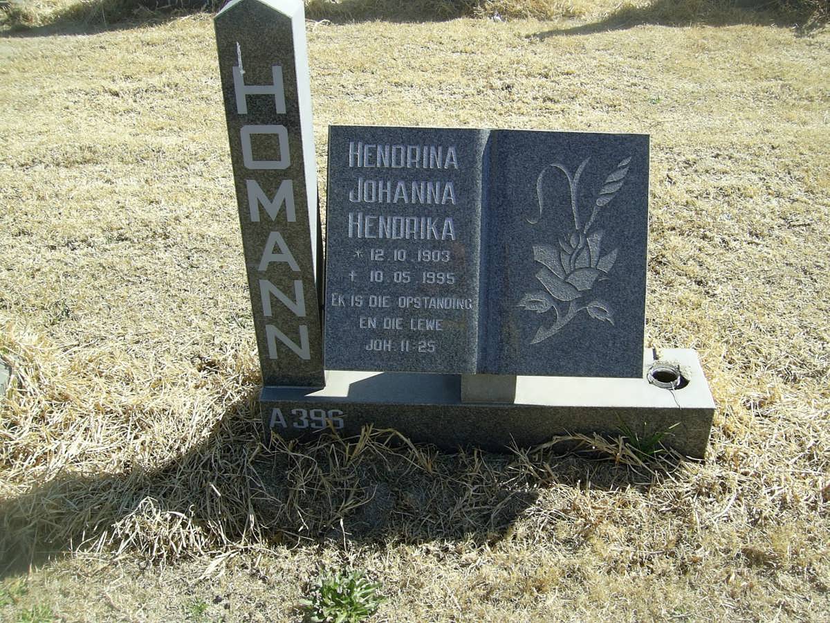 HOMANN Hendrina Johanna Hendrika 1903-1995