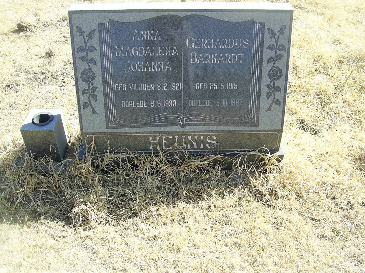 HEUNIS Gerhardus Barnhardt 1919-1997 &amp; Anna Magdalena Johanna VILJOEN 1921-1993